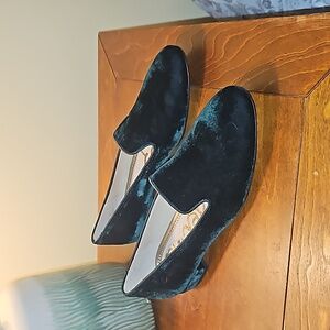 Sam Edelman Jordy Smoking Loafer Dark Green 7.5 M Women's